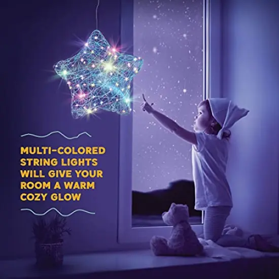 3D Light Up String Art Kit for Kids - Star Lantern Making Kit w/ 20 LEDs - Kids Easter Gifts - Crafts Set for Girls and Boys Ages 8-12 Kid - Kits for Age 8, 9, 10, 11, 12 Year Old Girl Gift {5}
