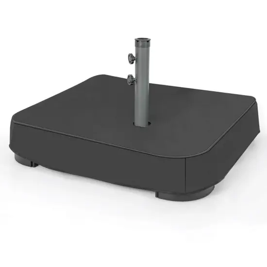 Costway Patio Market Offset Umbrella Stand Holder Base Sand Filled Sandbags 220lbs Black {1}