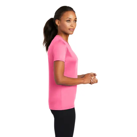 A4&reg; Ladies Cooling Performance Crewneck Short Sleeve T-Shirt Purple {7}