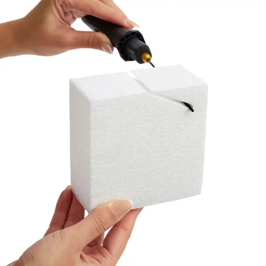 12 Pieces Foam Blocks for Crafts, Polystyrene Brick Rectangles for Floral Arrangements, Art Supplies, Holiday Decor (4 x 4 x 2 in, White) {5}