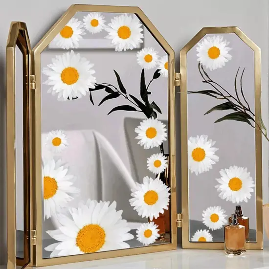 White Daisy Flower Sticker {4}