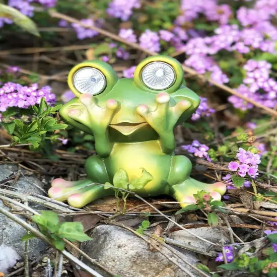 Solar Powered Frog Outdoor LED Garden Light Decor (SEE - NO) {2}