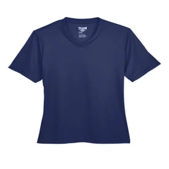 Team&reg; Ladies Zone Performance V-Neck Short Sleeve T-Shirt Sport Dark Navy {1}