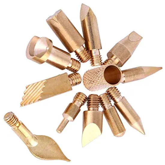 23 Pieces Pyrography Wood Burning Tips, Wood Burning Tool Kits Carving Iron Tip for Embossing/Adults/Beginners/Birthday/Wedding Anniversary/Halloween/Christmas DIY {6}