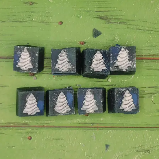Christmas Tree Wax Melt Snap Bar Silicone Mold  {3}