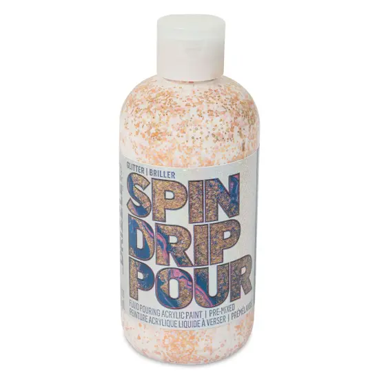 FolkArt Drizzle Acrylic Pouring Paint - Rosie Gold Glitter, 266 ml {1}