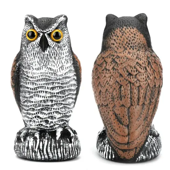 Realistic Owl Decoy Protect Garden Yard Pest Repellent Birds Scarecrow Outdoor {1}