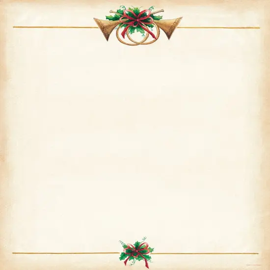 Great Papers! Antique Horns Holiday Letterhead, Invitations, and Announcements, Printer Friendly 8.5" x 11", 80 Pack {1}