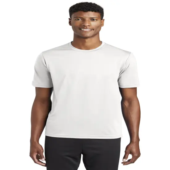 Sport-Tek&reg; Crewneck Short Sleeve Fitted Men's Polyester T-Shirt White {1}
