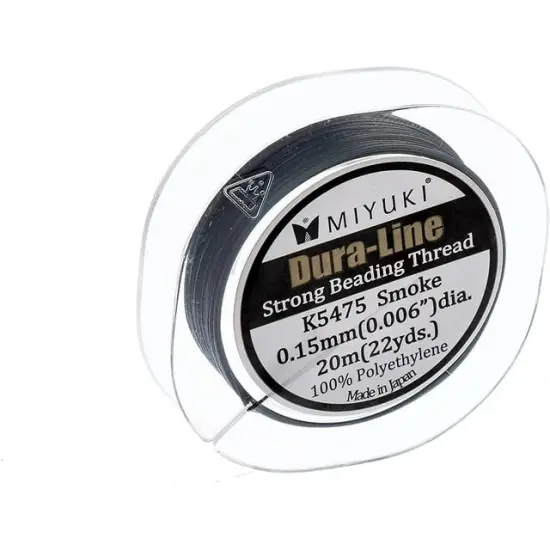 Miyuki Dura-Line 0.15mm Strong Beading Thread, 20m Black {1}
