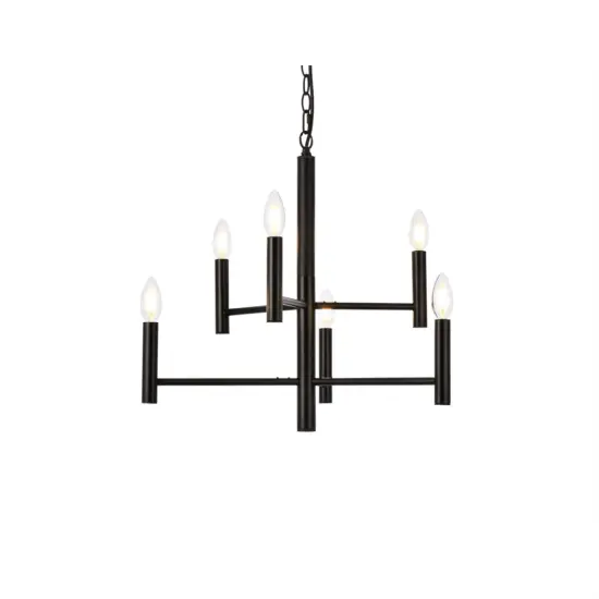 Carmella 6 lights pendant in black {3}