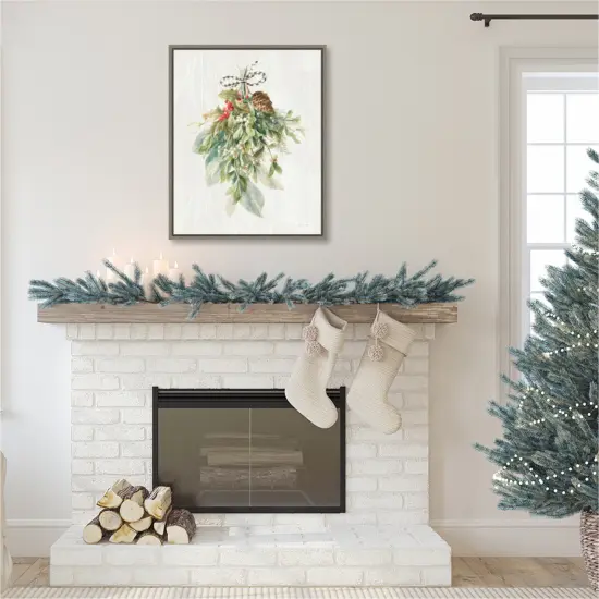 Floursack Holiday XII Plaid by Danhui Nai Canvas Art Framed {6}