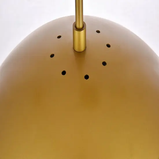 Eclipse 1 Light Brass Pendant With Clear Glass {6}