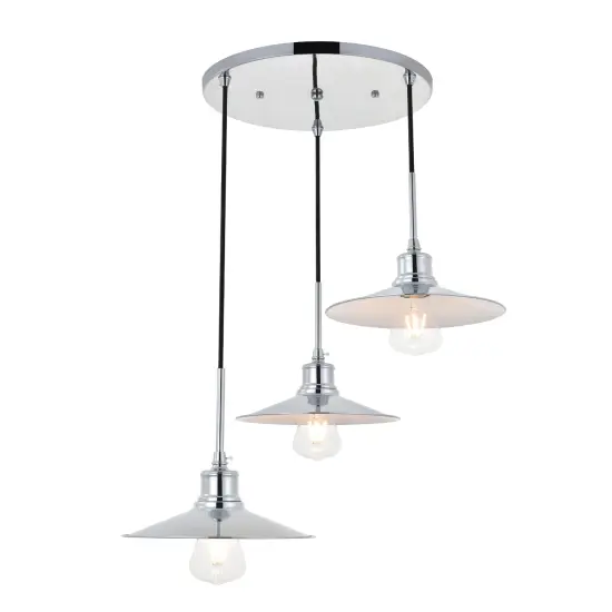 Etude 3 light chrome Pendant {6}
