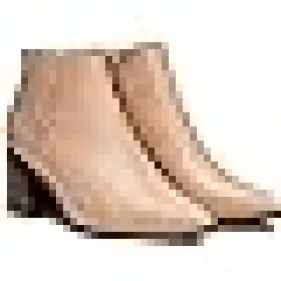 Vepose Women's 9631 Chunky Heel Ankle Boots Beige Size 11 {3}