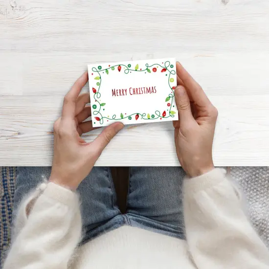 Great Papers! Note Card, Holiday Lights Merry Christmas, 4.875" x 3.375"(folded), 50 cards/white envelopes {4}