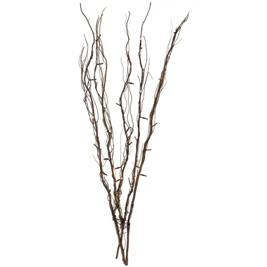 Northlight 39" LED Lighted Natural Branch Bundle Christmas Decoration - Warm White Lights Brown {1}