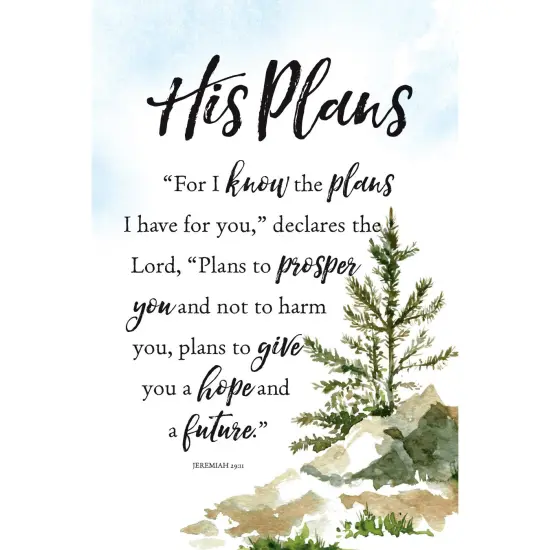 Dexsa His Plans-"For I Know" Woodland Grace Series 6" x 9" Wood Plaque with Easel {1}