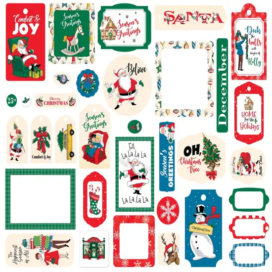 Carta Bella Cardstock Ephemera-Frames & Tags, Season's Greetings {3}