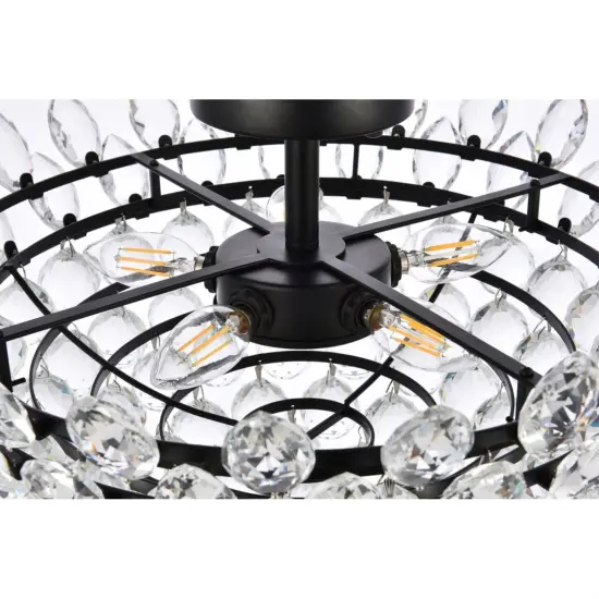 Emilia 20 inch flush mount in black {6}