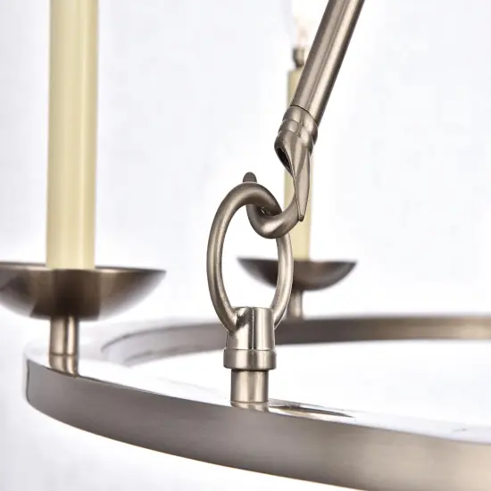 Maine Collection Chandelier D32.4 H23.25 Lt:6 Burnished Nickel Finish {5}