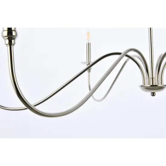 Rohan 42 inch chandelier in polished nickel {6}