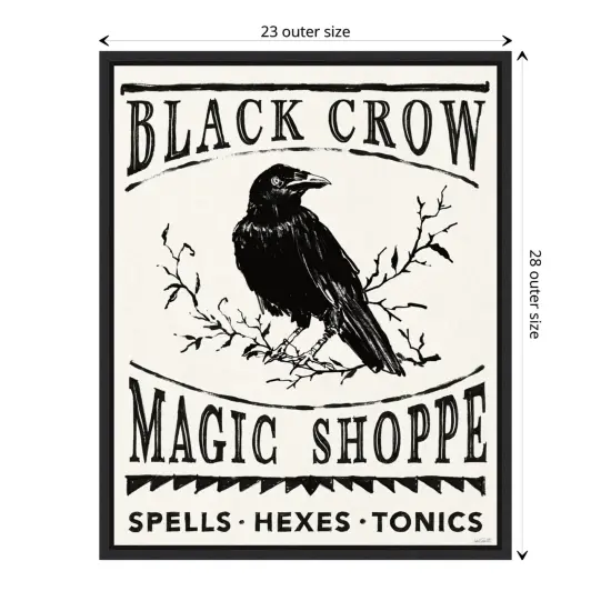 Black Crow Halloween Dark by Anne Tavoletti Canvas Art Framed {3}