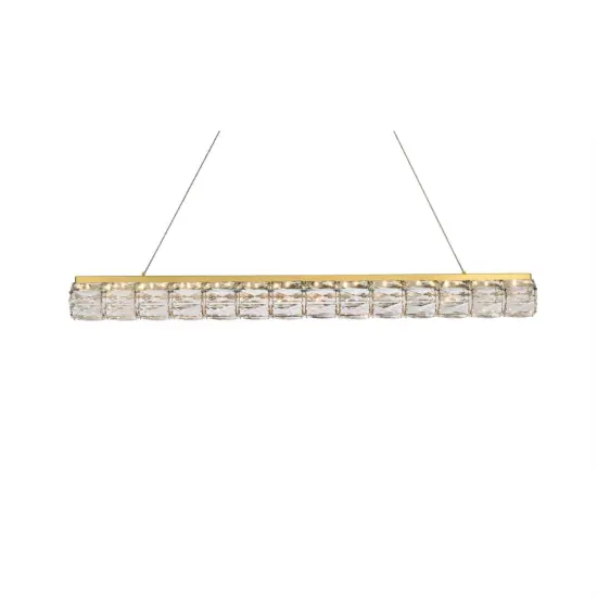 Valetta 42 inch LED linear pendant in gold {3}
