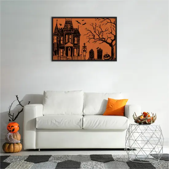 Haunted House I by Anne Tavoletti Canvas Art Framed {5}