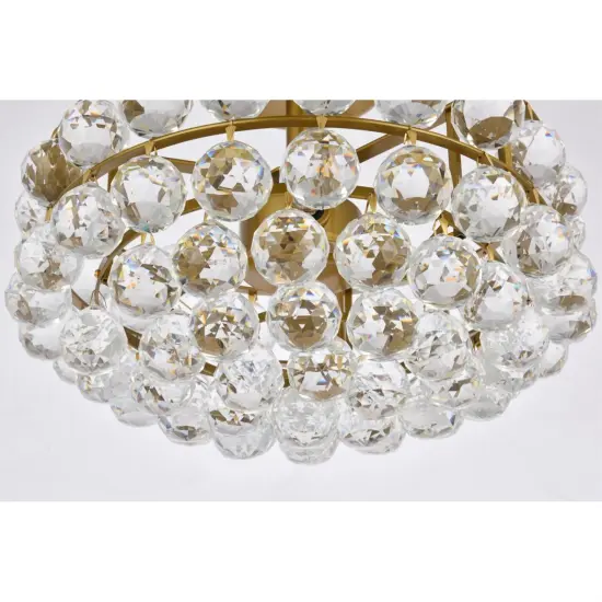 Savannah 14 inch flush mount in brass {4}