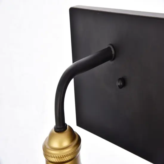Anders Collection Wall Sconce D27 H8.3 Lt:3 Black and Brass Finish {6}