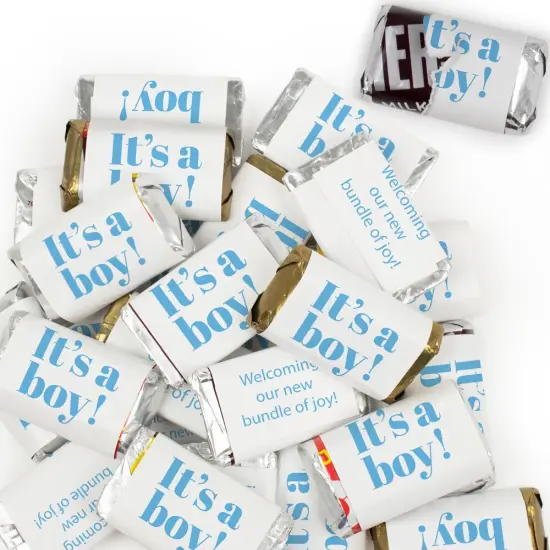 It's a Boy Baby Shower Candy Party Favors Hershey's Miniatures Chocolate {1}