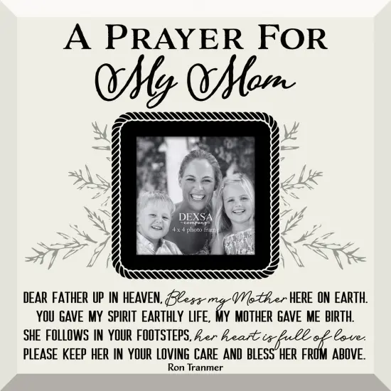 Dexsa Prayer For My Mom Glass Photo Frame with Easel 12"x12" {1}