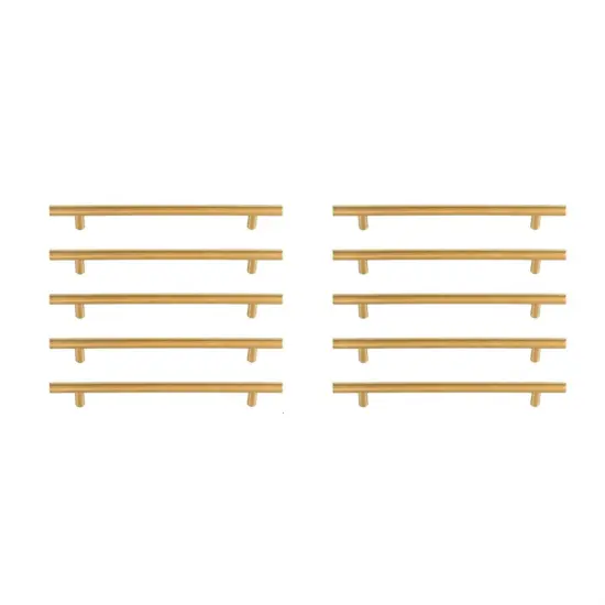 Quinn 7-9/16" Center to Center Brass Bar Pull Multipack (set of 10) {1}