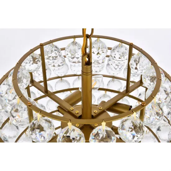 Savannah 20 inch pendant in brass {6}