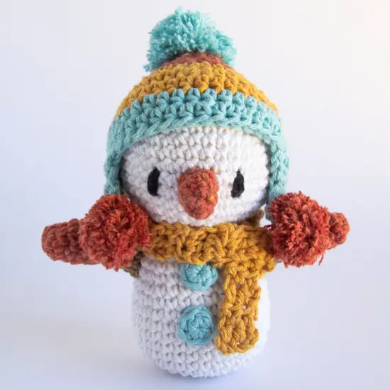 Hoooked Amigurumi DIY Kit W/Eco Barbante Yarn-Winter Snowman Jingle {2}