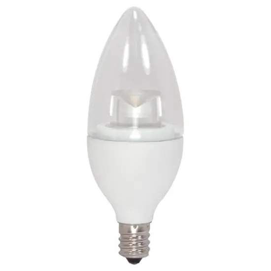 Satco 2.8w Candelabra base 3000k Dimmable LED Light Bulb - 25w equiv. {1}