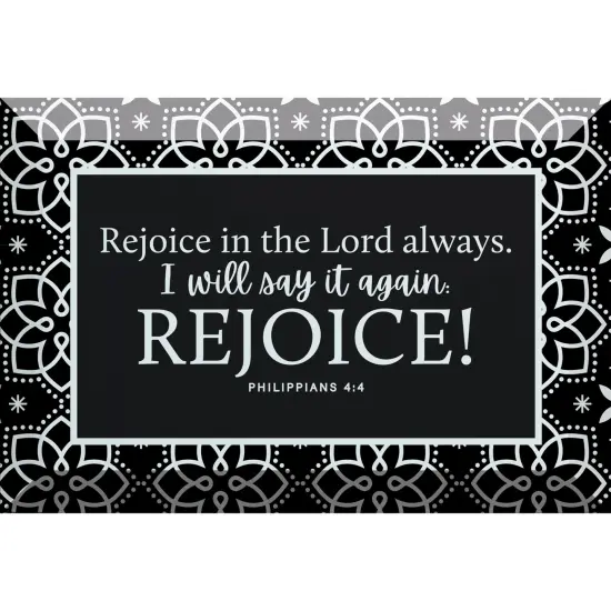 Dexsa Rejoice In The Lord Glass Plaque - 6x4 {1}