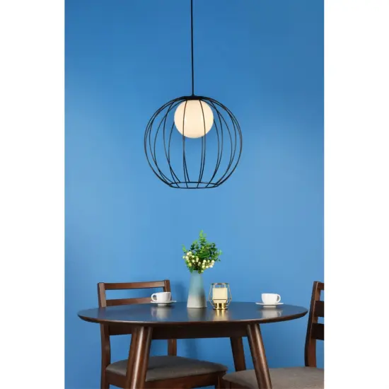 Wetzel 1 light black pendant {2}