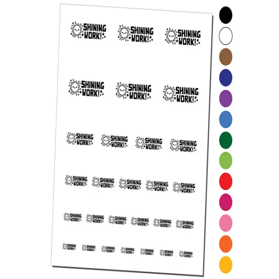 Shining Work Happy Sun Teacher Student School Temporary Tattoo Water Resistant Fake Body Art Set Collection Hot Pink {1}