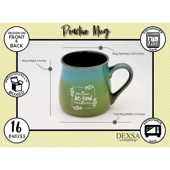 Dexsa Be Brilliant Designer Ceramic Mug - 16 oz {5}