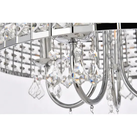 Elise 17 inch flush mount in chrome {5}