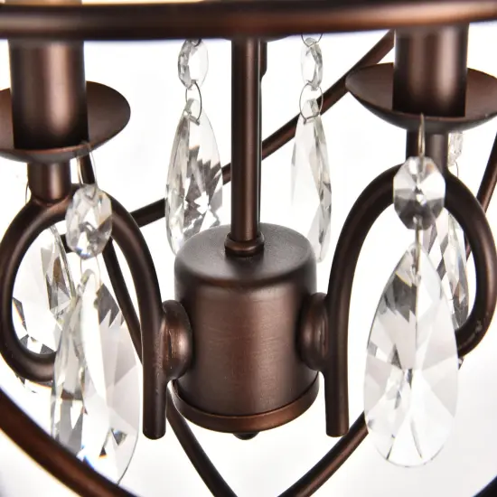Wallace Collection Pendant D11.8 H13.8 Lt:3 Dark Copper Brown Finish {4}