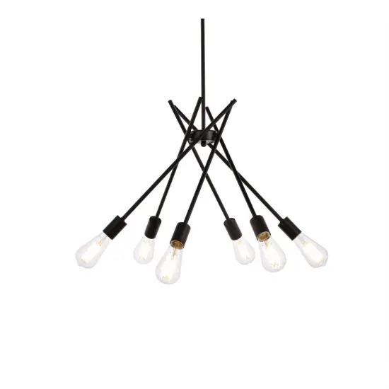 Lucca 23 inch pendant in black {3}