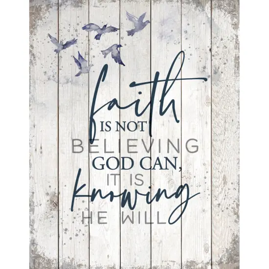 Dexsa Faith Is Not Wood Plaque 11.75 inches x 15 inches {1}
