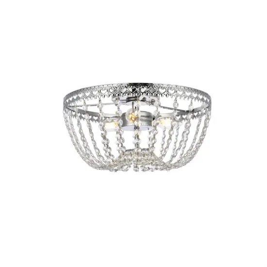 Kylie 14 inch flush mount in chrome {1}