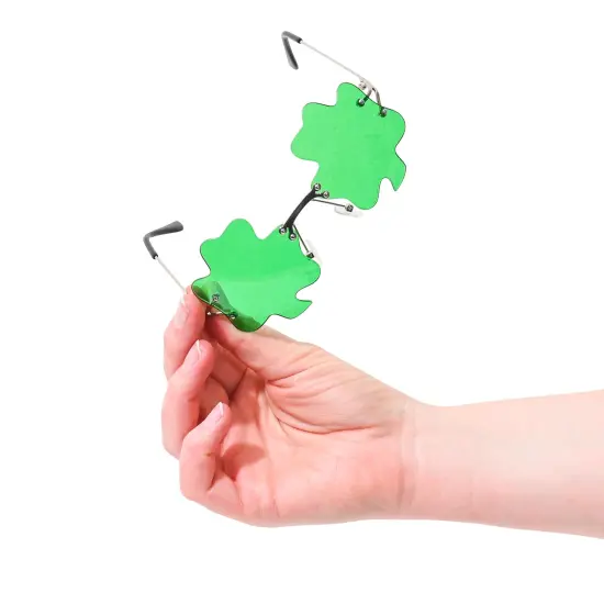 St. Patricks Day Irish Shamrock Leaves Green Leprechaun Costume Glasses, 1 Pair by Big Mos Toys {4}