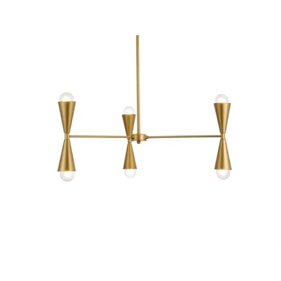 Cade 34 inch pendant in brass {3}