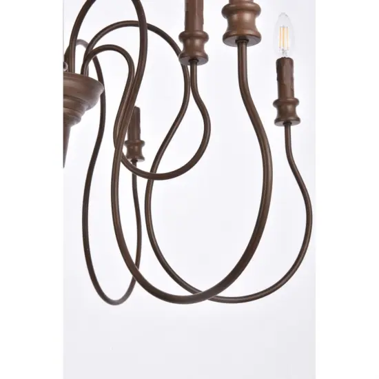 Flynx 9 lights pendant in weathered oak {6}