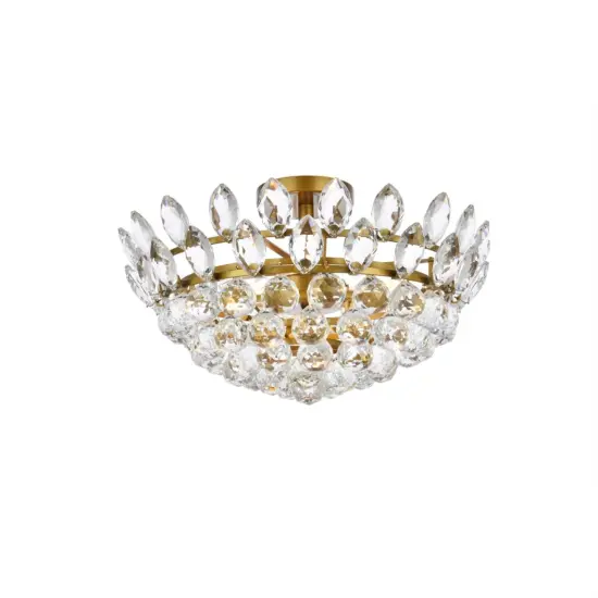 Emilia 18 inch flush mount in brass {3}